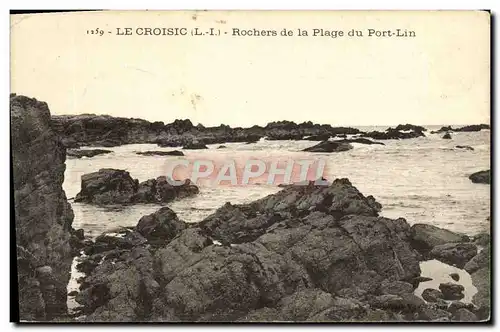 Ansichtskarte AK Le Croisic Rochers De La Plage Du Port Lin