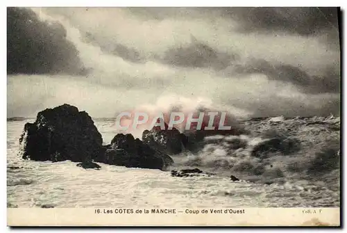 Cartes postales Les Cotes De La Manche Coup De Vent d&#39Ouest