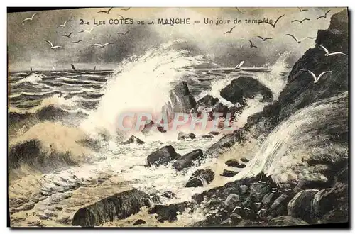 Cartes postales Les Cotes De La Manche Un Jour De Tempete