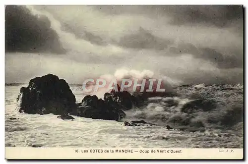 Ansichtskarte AK Les Cotes De La Manche Coup De Vent d&#39Ouest