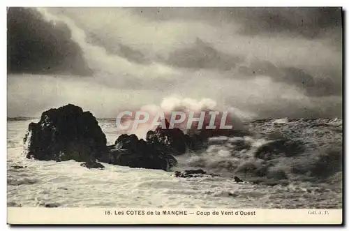 Cartes postales Les Cotes De La Manche Coup De Vent d&#39Ouest