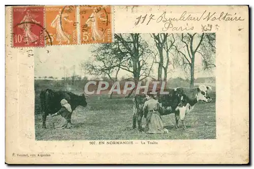 Ansichtskarte AK En Normandie La traite Vache