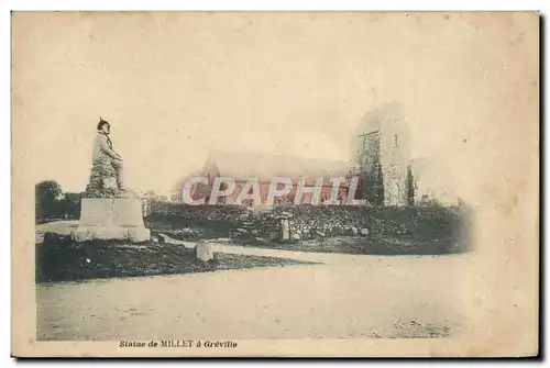 Cartes postales Donville Statue de Millet a Greville