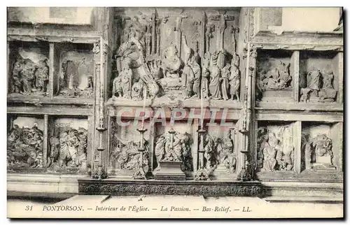 Cartes postales Pontorson Interieur de l'Eglise La Passion Bas relief