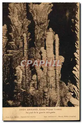 Cartes postales Gorges Du Tarn Aven Armand Causse Mejean au pied de la grande stalagmite