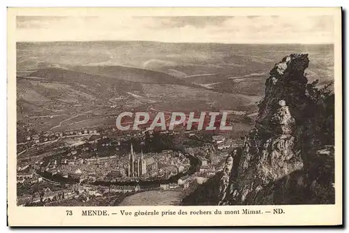 Ansichtskarte AK Mende Vue generale prise des rochers du mont Mimat