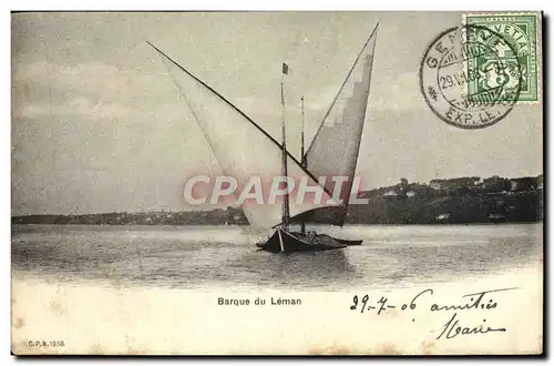 Cartes postales Barque du Leman Bateau