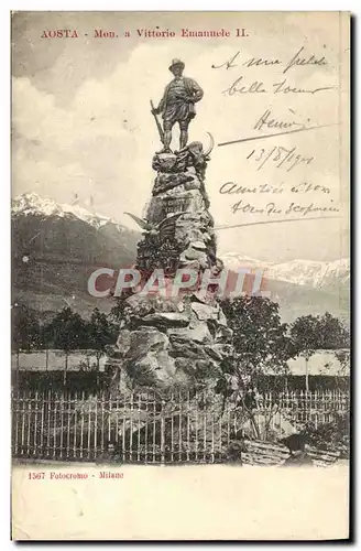 Ansichtskarte AK Aosta Mon a Vittorio Emanuel II