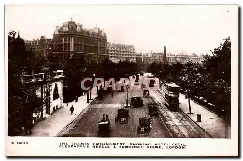 Ansichtskarte AK The Thames Embankment Showing Hotel Cecil London