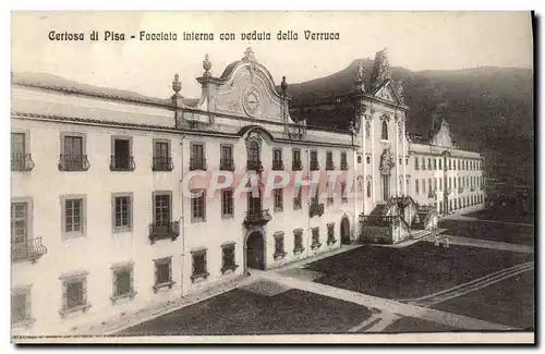 Cartes postales Certosa di Pisa Facciata Interna Con Veduta Verruca