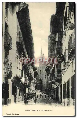 Cartes postales Fuenterrabia Calle Mayor Cafe Restaurant Garcia