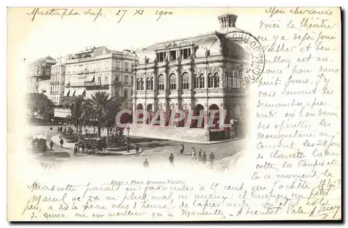 Cartes postales Alger Place Bresson Theatre