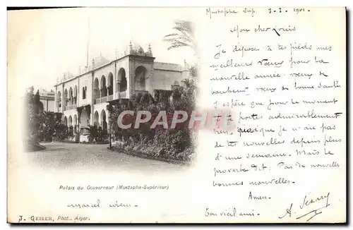 Cartes postales Alger Palais Du Gouveneur Mustapha Superieur