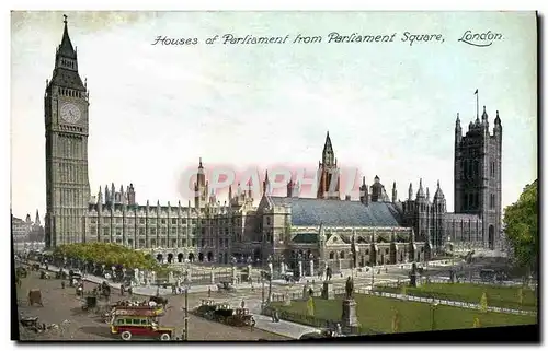 Cartes postales Houses Of Parliament From Parliament Square London