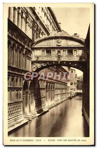 Cartes postales Moyen Age Et Renaissance Italie Venise Pont Des Soupirs