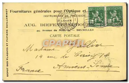 Entier Diefenthal Fournitures generale pour l&#39optique et la Photographie Avenue du Midi Bruxelles