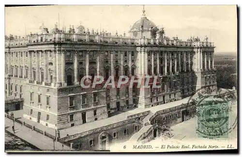 Cartes postales Madrid El Palacio Real Fachada Norte