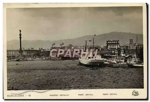 Cartes postales Barcelona Puerto Detalle Bateaux