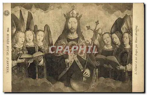 Cartes postales Le Christ Et Ses Anges Par Hans Memling Musee Royal d&#39Anvers