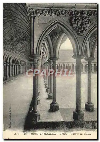 Cartes postales Mont St Michel Abbaye Galerie Du Clotre