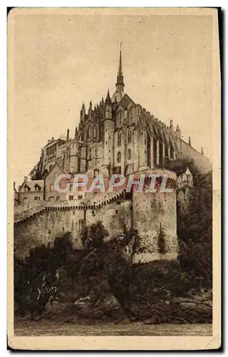 Cartes postales La Douce France Mont Saint Michel Les Remparts Et l&#39Abbaye