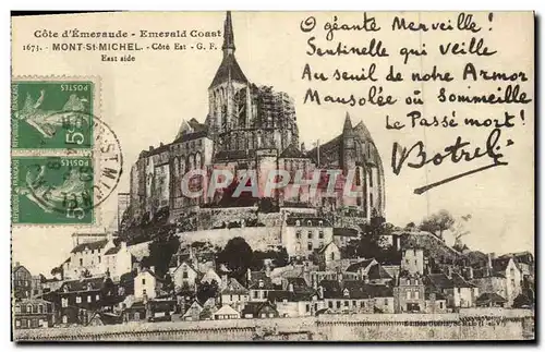 Cartes postales Cote d&#39Emeraude Emerald Coast Mont Saint Michel Cote Est Botrel