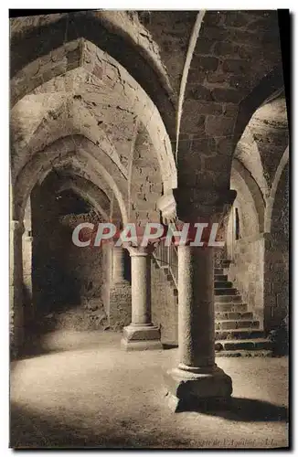 Cartes postales Le Mont Saint Michel L&#39Abbaye La Crypte De l&#39Aquilon