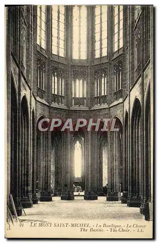 Cartes postales Le Mont Saint Michel La Basilique Le Choeur