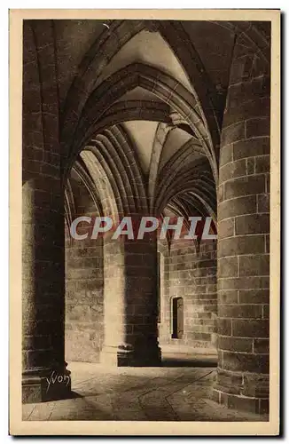 Ansichtskarte AK La Douce France Mont Saint Michel Abbaye La Crypte Des Gros piliers