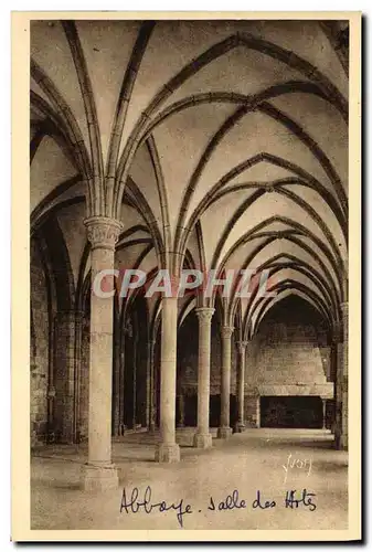 Cartes postales La Douce France Le Mont St Michel Abbaye Salle Des Hotes