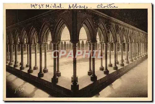 Cartes postales La Douce France Le Mont St Michel Abbaye Galeries Du Cloitre