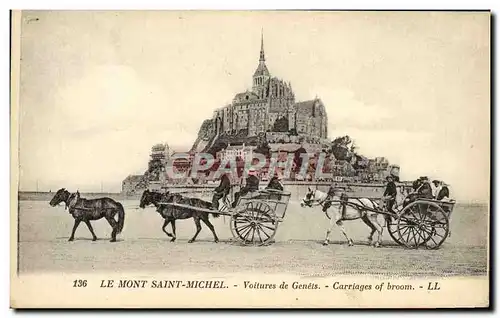 Cartes postales Le Mont Saint Michel Voitures De Genets