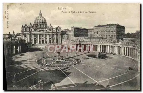 Ansichtskarte AK Roma Piazza S Pletro a Basilica Vaticana