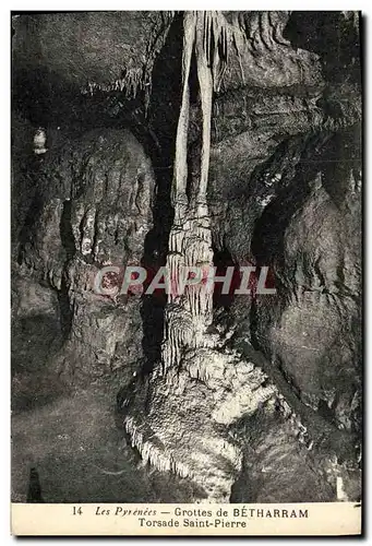 Cartes postales Les Pyrenees Grottes De Betharram Torsade Saint Pierre