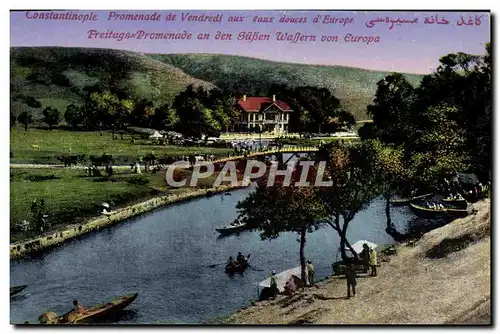 Cartes postales Constantinople Promenade De Vendredi Aux eaux Douces d&#39Europe Turquie