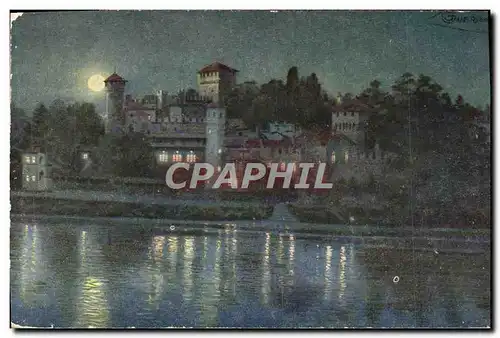 Cartes postales Torino Castello Medioevale Sul Po