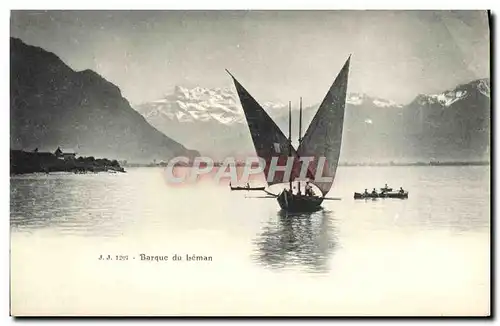 Cartes postales Barque Du Leman Bateau