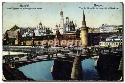 Cartes postales Mockba Moscou Vue Du Kremlin Du Pont De La Moskwa