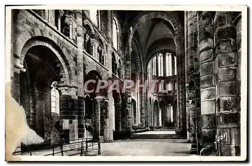 Ansichtskarte AK Le Mont St Michel Abbaye Interieur De L&#39Eglise Romane