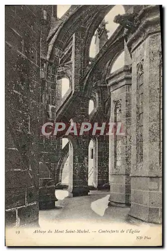 Cartes postales Abbaye Du Mont Saint Michel Contreforts De l'Eglise