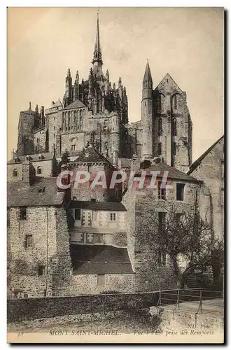 Ansichtskarte AK Mont Saint Michel Vue l&#39Est Prise Des Remparts