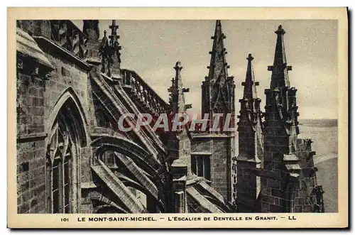 Cartes postales Le Mont Saint Michel L'Escalier De Dentelle En Granit