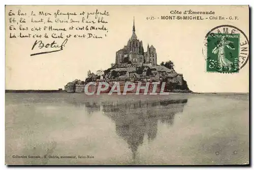 Cartes postales Cote d&#39Emeraude Mont Saint Michel Botrel