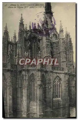 Cartes postales Abbaye Du Mont Saint Michel Abside De l'Eglise