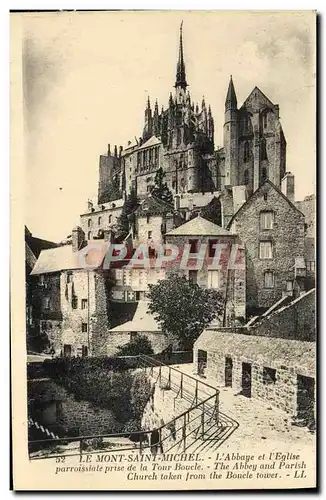 Cartes postales Le Mont Saint Michel L'Abbaye Et l'Eglise