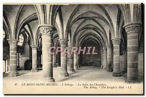 Cartes postales Le Mont Saint Michel L'Abbaye La Salle Des Chevaliers