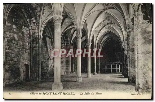 Ansichtskarte AK Abbaye Du Mont Saint Michel La Salle Des Hotes