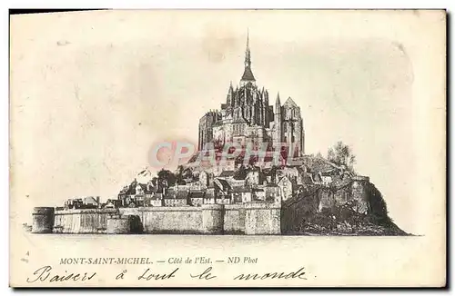 Cartes postales Mont Saint Michel Cote De l'Est