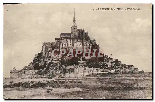 Ansichtskarte AK Le Mont St Michel Cote Sud Ouest