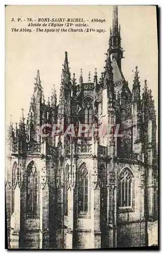 Cartes postales Mont Saint Michel Abbaye Abside De l&#39Eglise